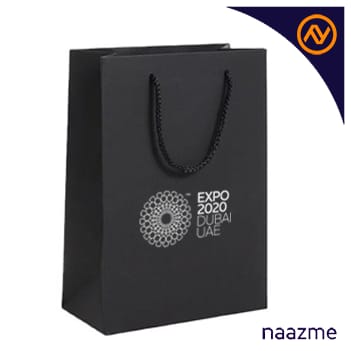 paper bag black expo gift dubai